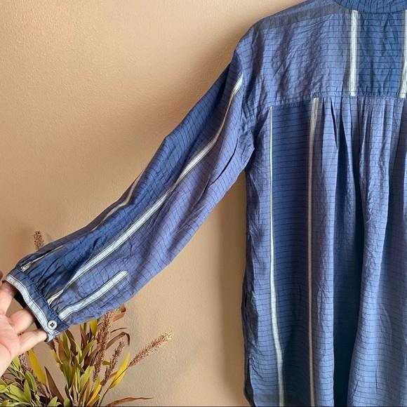 Free People Blouse Women’s Size XS Blue Tunic Blouse pullover top - Picture 6 of 12